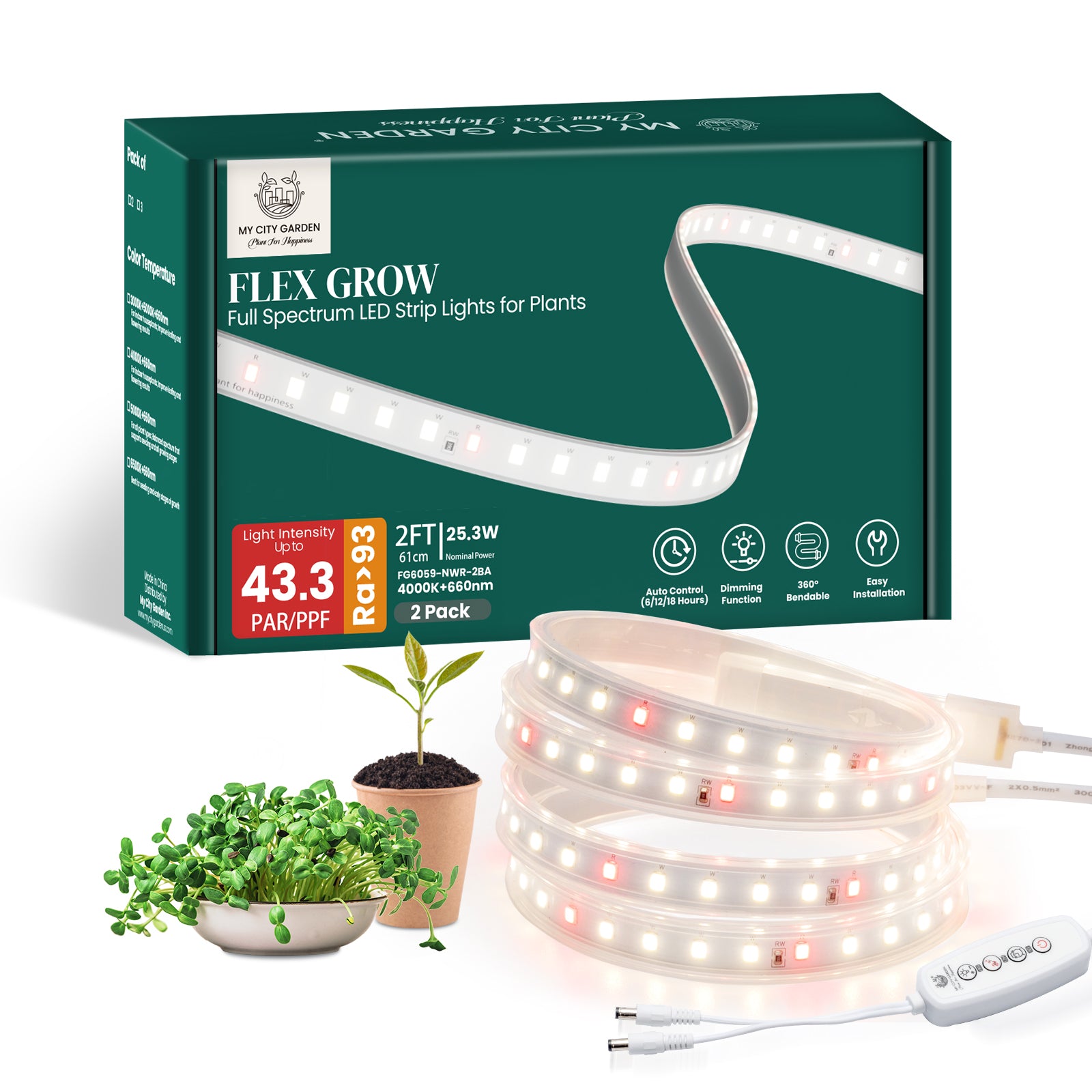led strip lights growing plants 12 sets - Wholesale) FLEX GROW, 360° Bendable LED Grow Light, 4000K